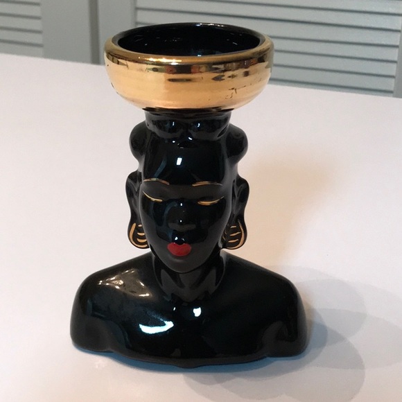 unmarked Accents Vintage Nubian African American Blackamoor Head